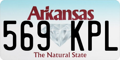 AR license plate 569KPL