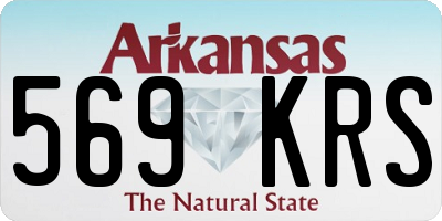 AR license plate 569KRS