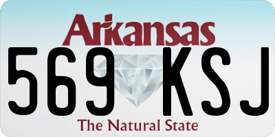 AR license plate 569KSJ