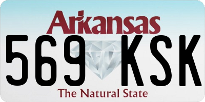 AR license plate 569KSK