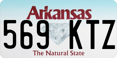 AR license plate 569KTZ