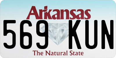 AR license plate 569KUN