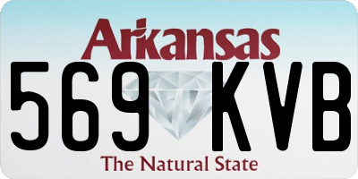 AR license plate 569KVB