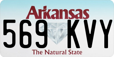 AR license plate 569KVY