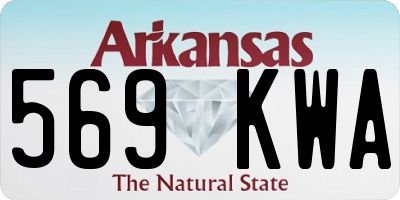 AR license plate 569KWA