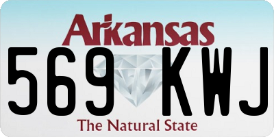 AR license plate 569KWJ