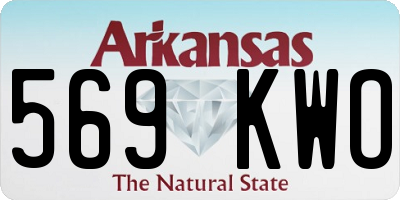 AR license plate 569KWO