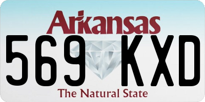 AR license plate 569KXD