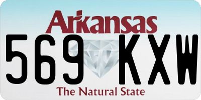 AR license plate 569KXW