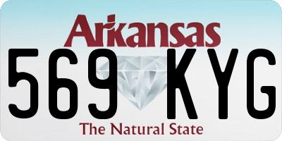 AR license plate 569KYG