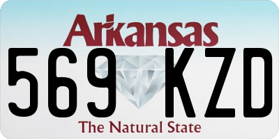AR license plate 569KZD