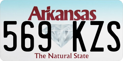 AR license plate 569KZS