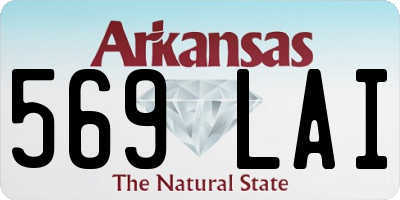 AR license plate 569LAI