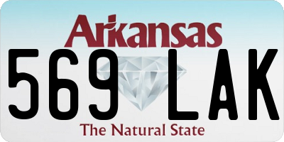AR license plate 569LAK