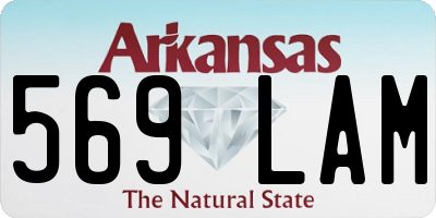 AR license plate 569LAM