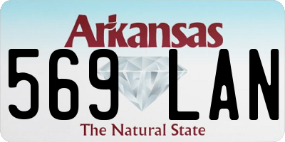 AR license plate 569LAN
