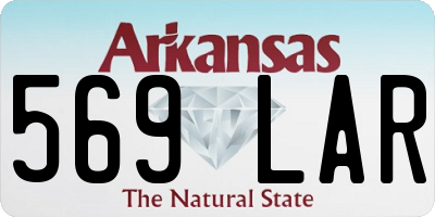 AR license plate 569LAR