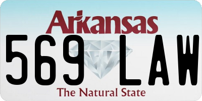 AR license plate 569LAW