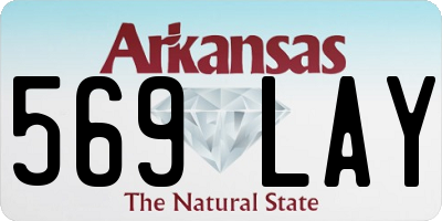 AR license plate 569LAY