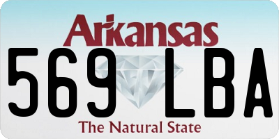 AR license plate 569LBA