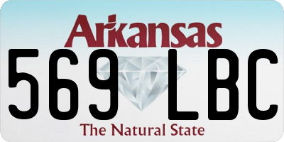 AR license plate 569LBC