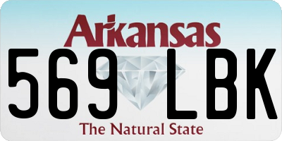 AR license plate 569LBK