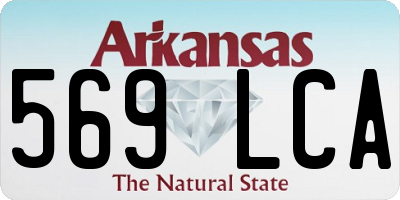 AR license plate 569LCA