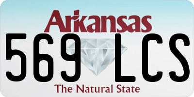 AR license plate 569LCS