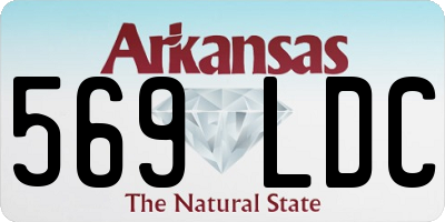AR license plate 569LDC
