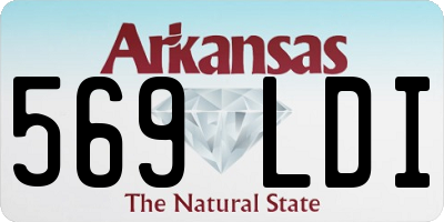 AR license plate 569LDI