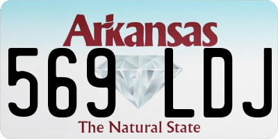 AR license plate 569LDJ