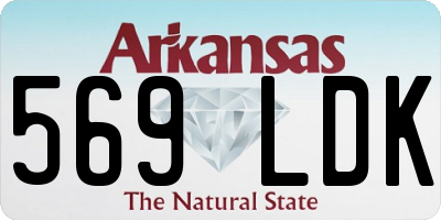 AR license plate 569LDK