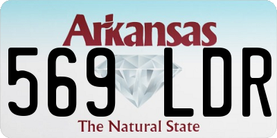 AR license plate 569LDR
