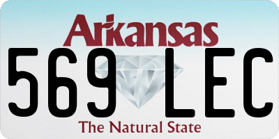 AR license plate 569LEC