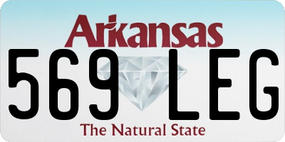 AR license plate 569LEG