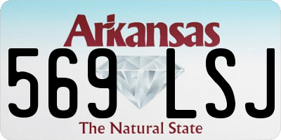AR license plate 569LSJ