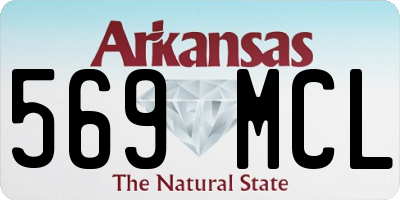 AR license plate 569MCL