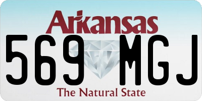 AR license plate 569MGJ