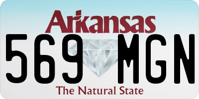 AR license plate 569MGN