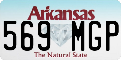 AR license plate 569MGP