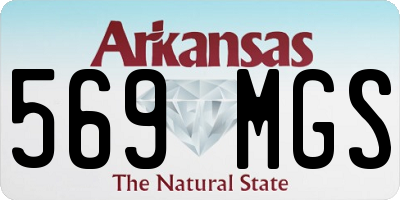 AR license plate 569MGS