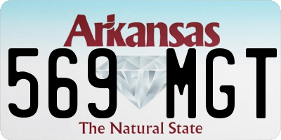 AR license plate 569MGT