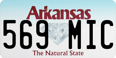 AR license plate 569MIC
