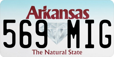 AR license plate 569MIG