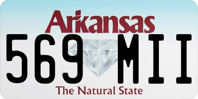 AR license plate 569MII