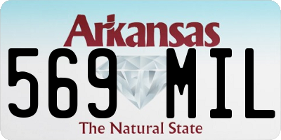 AR license plate 569MIL
