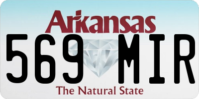 AR license plate 569MIR