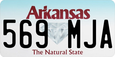 AR license plate 569MJA