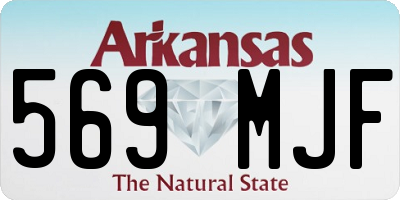 AR license plate 569MJF