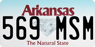 AR license plate 569MSM